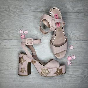 Betsey Johnson Dusty Pink Platform Heels